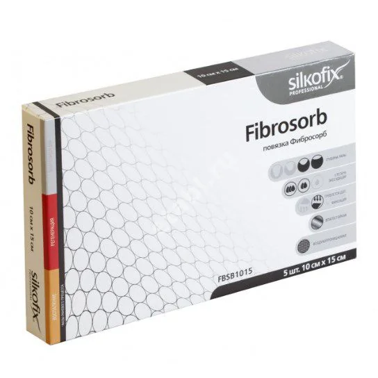 ПОВЯЗКА Силкофикс Fibrosorb липидоколл. абсорб. на полим. основе 10х15см N5 (Фармапласт, ЕГИПЕТ)