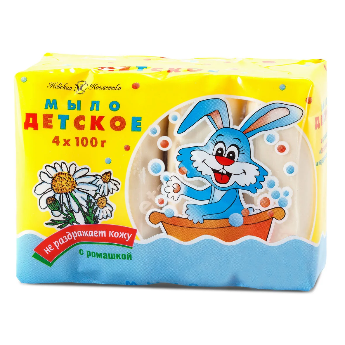УШАСТЫЙ НЯНЬ крем-мыло детское 100г N4 Ромашка (Невская Косметика, РФ)