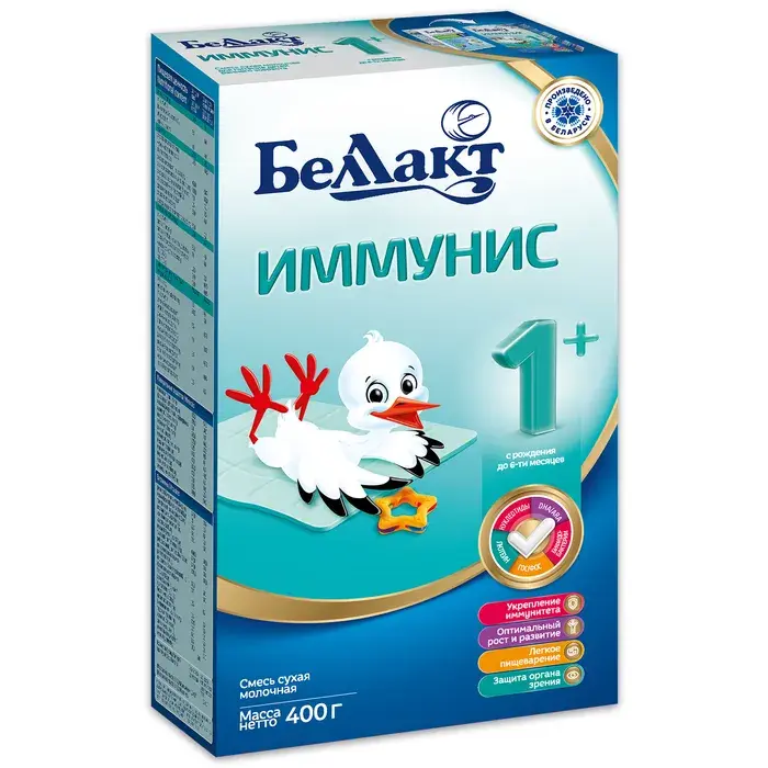БЕЛЛАКТ Иммунис смесь сухая 1+ 0-6м 400г (Беллакт, БЕЛАРУСЬ)