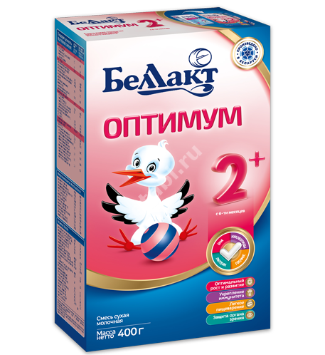 БЕЛЛАКТ Оптимум смесь сухая 2 6-12м 400г (Беллакт, БЕЛАРУСЬ)