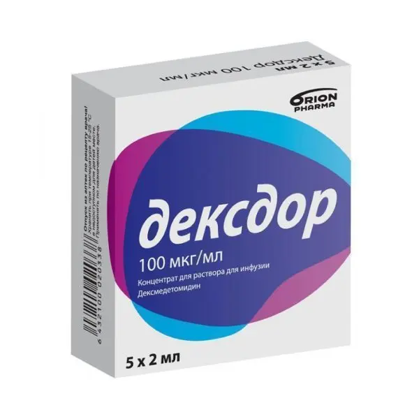 ДЕКСДОР конц. для р-ра д/инф. (амп.) 0.01% - 2мл N5 (ОРИОН, ФИНЛЯНДИЯ)