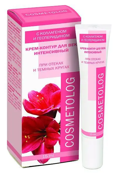 КОСМЕТОЛОГ крем для век интенсивный 15мл Коллаген/геспередин (Дженейр, РФ)