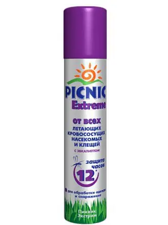 ПИКНИК Экстрим спрей от летающих насекомых 75мл (Аэрозоль Новомосковск, РФ)