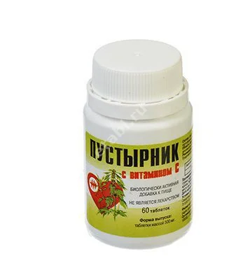 ПУСТЫРНИК ВИТАМИН С табл. 0.5г N60 (Сесана, РФ)