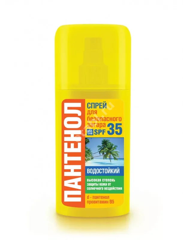 БИОКОН Пантенол спрей солнцезащит SPF35 (фл.) 95мл (Биокон Плюс НПО, РФ)