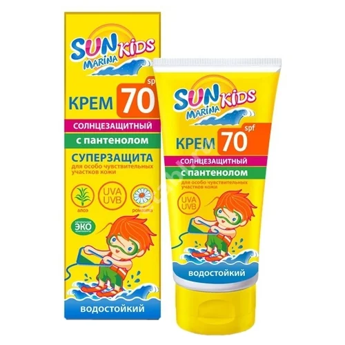 БИОКОН Сан Марина Кидс крем солнцезащит SPF70 д/чувств кожи 50мл (Биокон Плюс НПО, РФ)