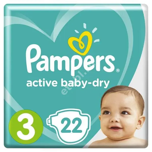 ПАМПЕРС подгузники детские Active Baby р.миди 3 5 (4)-9кг N22 (ПРОКТЕР & ГЕМБЛ , РФ/ГЕРМАНИЯ/ВЕНГРИЯ/ПОЛЬША)