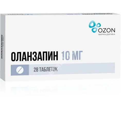ОЛАНЗАПИН табл. п.п.о. 10мг N28 (ОЗОН, РФ)