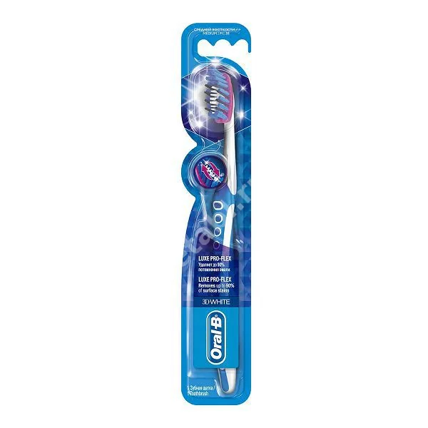 ОРАЛ-БИ (ORAL-B) 3D White Luxe зубная щетка Pro-Flex мягк (ПРОКТЕР & ГЕМБЛ , ИРЛАНДИЯ)