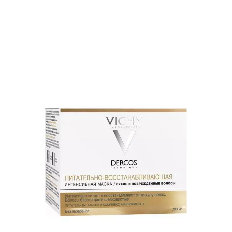 ВИШИ (VICHY) Деркос маска для сух/поврежд волос питательно-восстанавливающая 200мл (Виши Лаб, ФРАНЦИЯ)