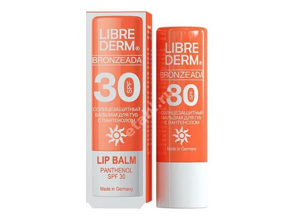 ЛИБРИДЕРМ Бронзиада бальзам для губ солнцезащит SPF30 Пантенол 4г (ЗЕЛДИС, ГЕРМАНИЯ)