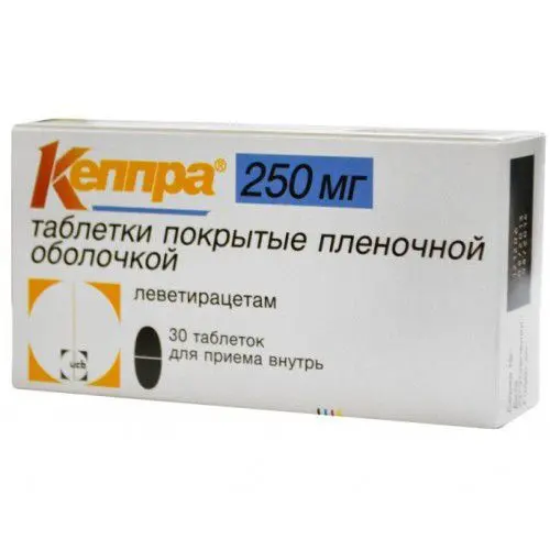 КЕППРА табл. п.п.о. 250мг N30 (ЮСБ  ФАРМА, РФ/БЕЛЬГИЯ)