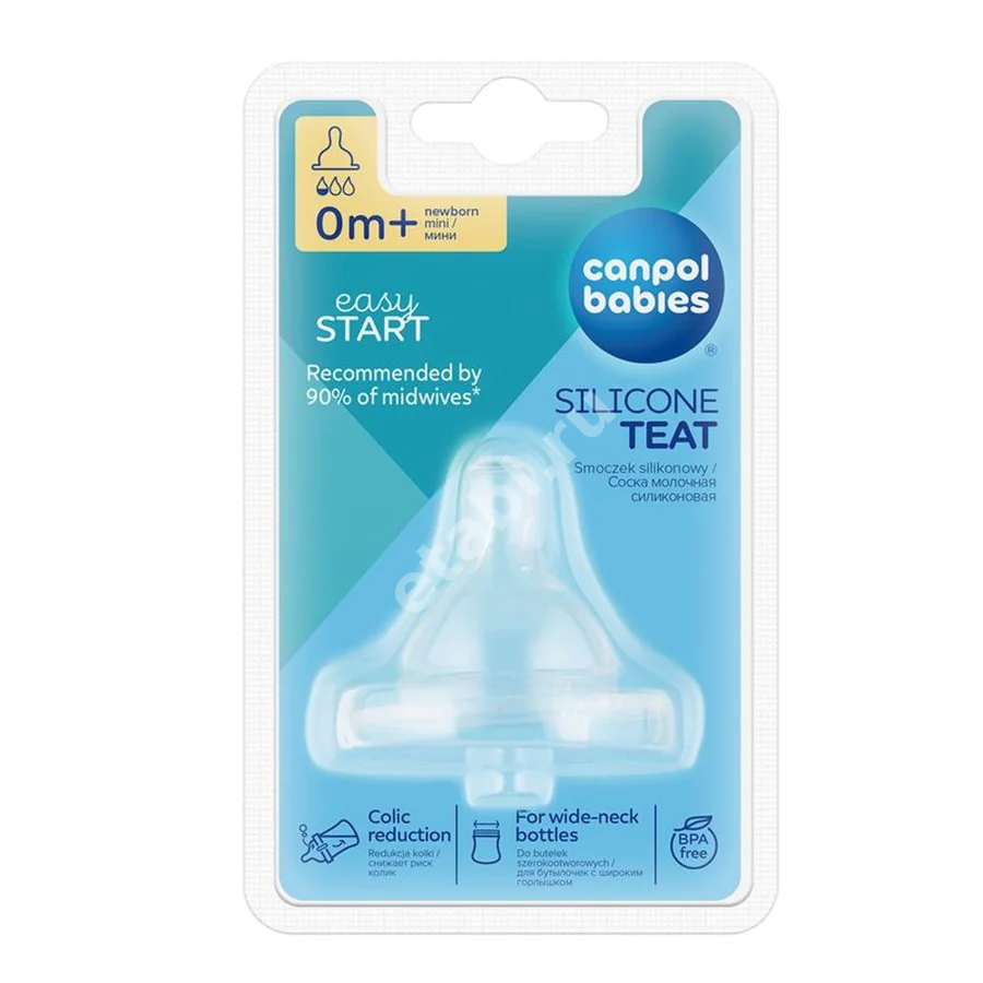 КАНПОЛ (Canpol) соска силик. скошен/медл поток EasyStart 0м+ 21/719 (ОЛТРИ, ПОЛЬША)