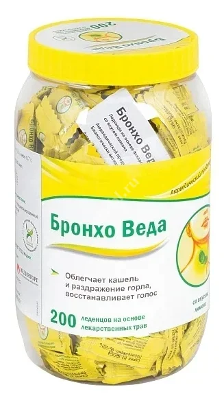 БРОНХО ВЕДА леденцы N200 Лимон (Сидлер Ремедиз, ИНДИЯ)