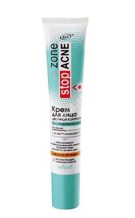 БЕЛИТА Zone Stop Acne Двойной контроль крем для лица 20мл (Белита, БЕЛАРУСЬ)