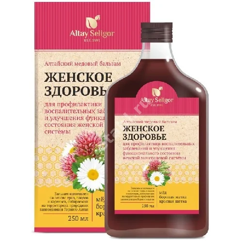 АЛТАЙСКИЙ МЕДОВЫЙ бальзам Женское здоровье 250мл (Алтай-Селигор, РФ)