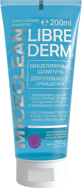 ЛИБРИДЕРМ Мицеклин шампунь мицеллярный Глубокое очищение 200мл (БИОФАРМРУС, РФ)