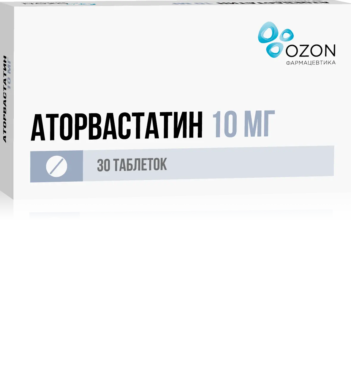 АТОРВАСТАТИН табл. п.п.о. 10мг N30 (ОЗОН, РФ)