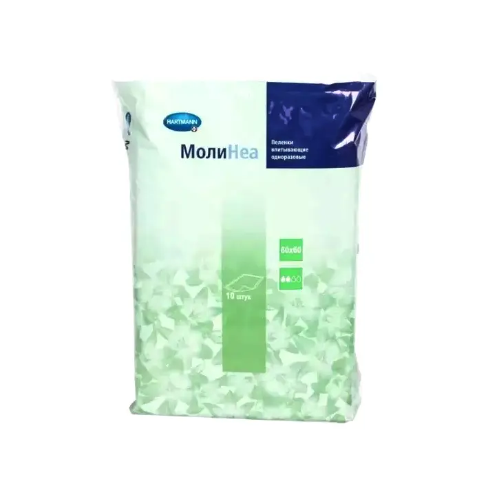 МОЛИНЕА пеленки впитывающие 60х60см N10 (ПАУЛЬ ХАРТМАНН, ГЕРМАНИЯ)