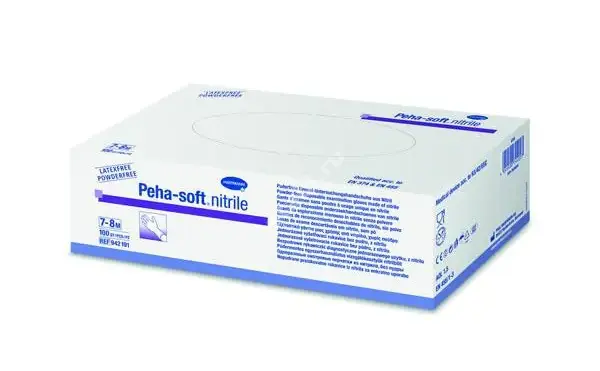 ПЕРЧАТКИ МЕДИЦИНСКИЕ нестер. нитрил. р.M (50пар) N100 (Пауль Хартманн, ГЕРМАНИЯ)