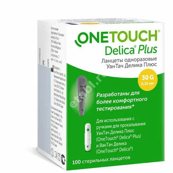 ЛАНЦЕТ One Touch Delica N100 (ДЖНС&ДЖНС (ДИАБЕТ), США)
