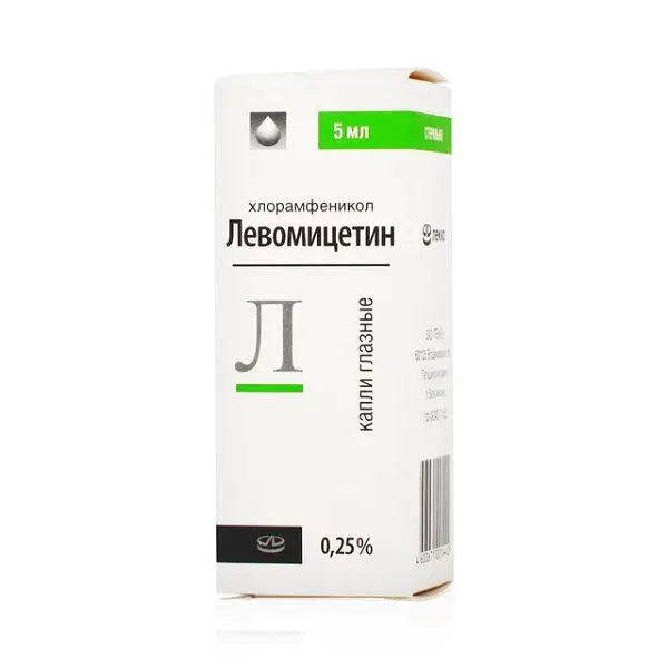 ЛЕВОМИЦЕТИН капли глазн. (фл.-кап.) 0.25% - 5мл N1 (ФАРМСТАНДАРТ, РФ)