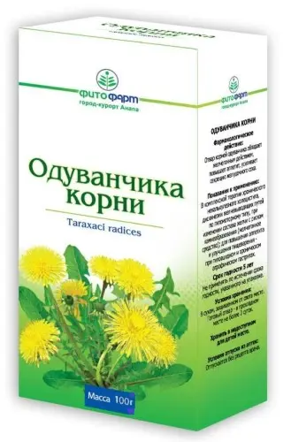 ОДУВАНЧИКА КОРЕНЬ сырье 100г N1 (ФИТОФАРМ, РФ)