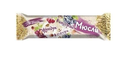ОТ ПРИРОДЫ батончик-мюсли 25г Фундук/Виноград (Факел -Дизайн, РФ)