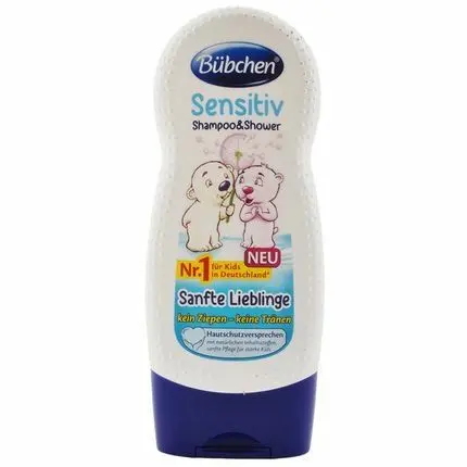 БЮБХЕН (BUBCHEN) шампунь для волос/тела д/чувств кожи Ласковый и нежный детский 230мл (Бюбхен Верк, ГЕРМАНИЯ)