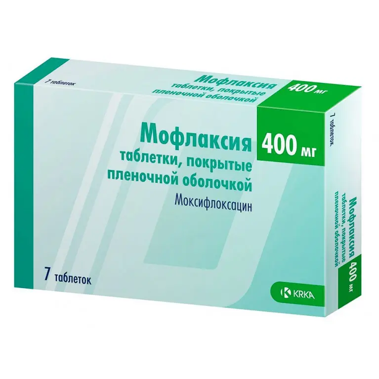 МОФЛАКСИЯ табл. п.п.о. 400мг N7 (КРКА, СЛОВЕНИЯ)