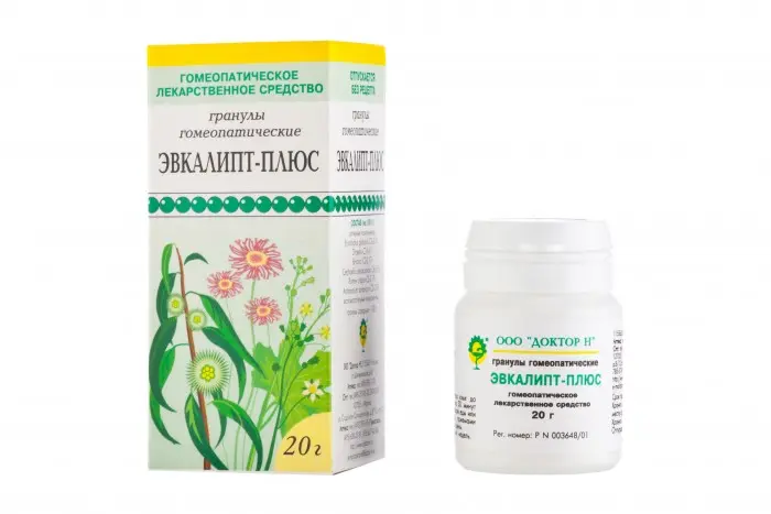 ЭВКАЛИПТ-ПЛЮС гран. гомеопат. 20г N1 (Доктор Н, РФ)