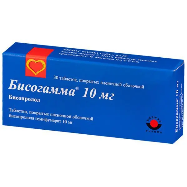 БИСОГАММА табл. п.п.о. 10мг N30 (ВЕРВАГ ФАРМА, ГЕРМАНИЯ/РУМЫНИЯ)