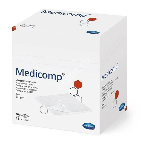 САЛФЕТКИ МЕДИЦИНСКИЕ Medicomp неткан. стер. 10х20см N50 (ПАУЛЬ ХАРТМАНН, ГЕРМАНИЯ)