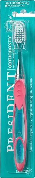 ПРЕЗИДЕНТ зубная щетка Профи Ортодонтик средн. жестк. арт.4908 (ПРЕМЬЕР-ПРОДУКТ, РФ/ИТАЛИЯ)