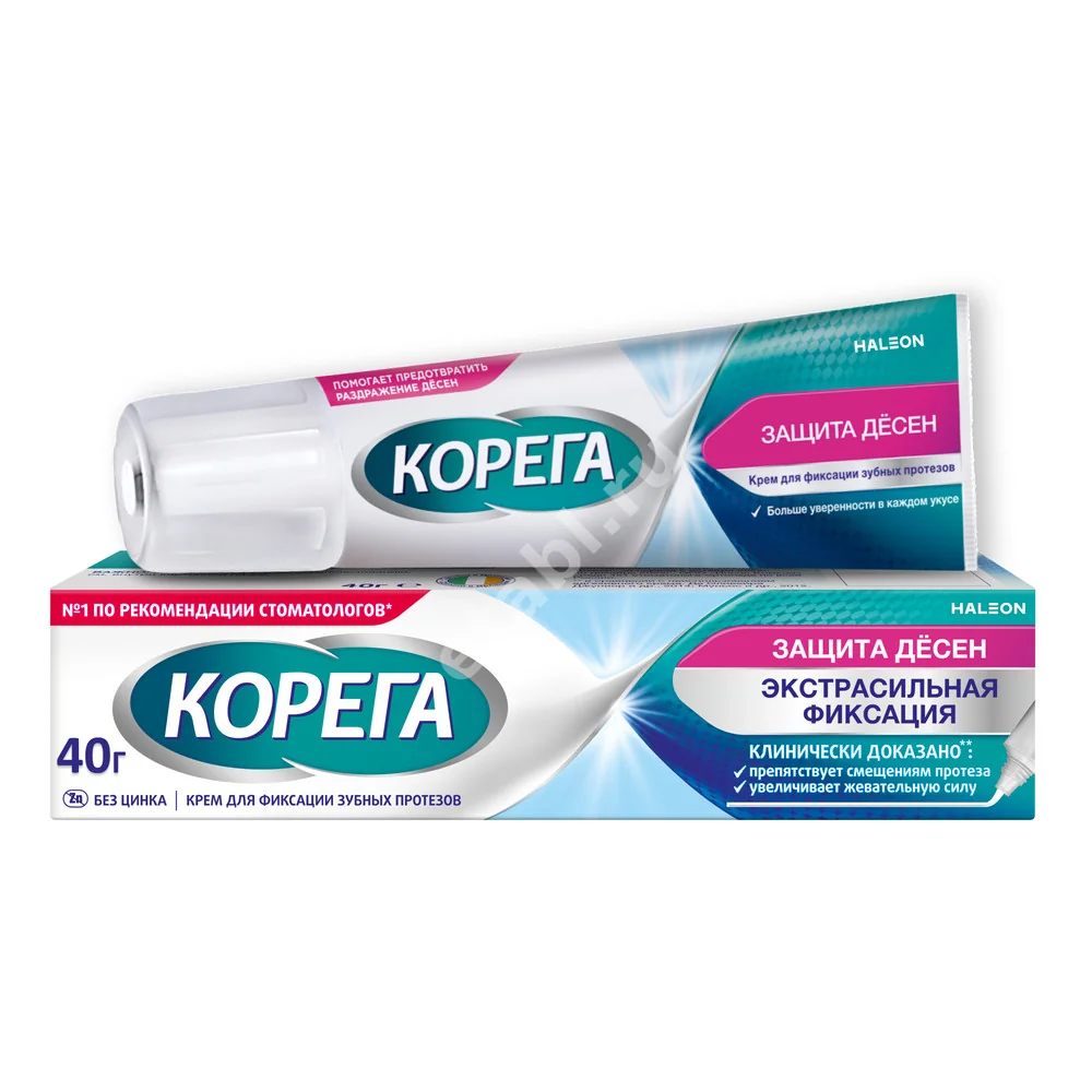 КОРЕГА крем для зубных протезов Защита десен 40г (ГЛАКСО СМИТ КЛЯЙН, ИРЛАНДИЯ/ВЕЛИКОБРИТАНИЯ)