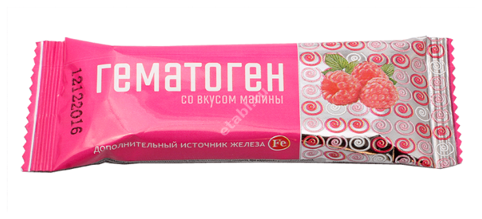 ГЕМАТОГЕН Малина плитка 30г N1 (Руссаль, РФ)