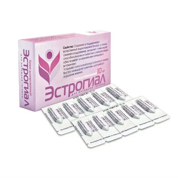 ЭСТРОГИАЛ крем для интимной гигиены дозированный 1.2г N10 (АЛЬТФАРМ, РФ)