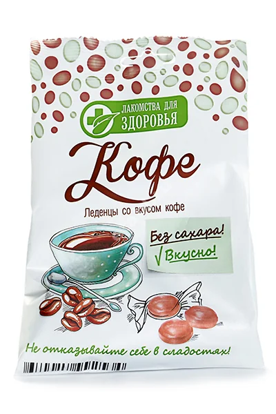 ЛАКОМСТВА ДЛЯ ЗДОРОВЬЯ леденцы на изомальте 50г Кофе (Малвикъ, РФ)
