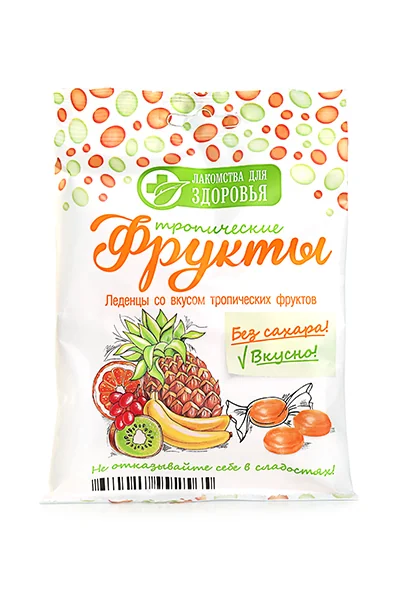 ЛАКОМСТВА ДЛЯ ЗДОРОВЬЯ леденцы на изомальте 50г Мультифрукт (Малвикъ, РФ)