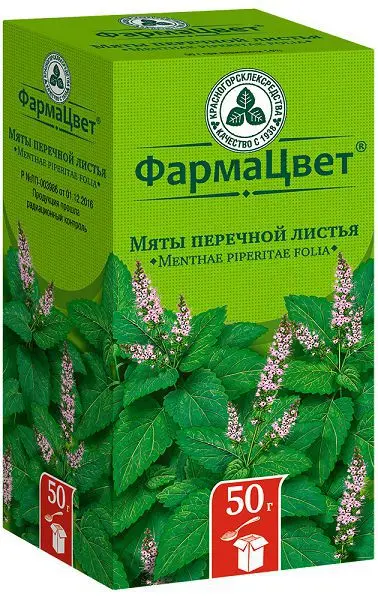 МЯТЫ ПЕРЕЧНОЙ ЛИСТЬЯ сырье 50г N1 (КРАСНОГОРСКЛЕКСРЕДСТВА, РФ)