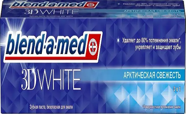 БЛЕНД-А-МЕД 3D White зубная паста Арктическая свежесть 50мл (ПРОКТЕР & ГЕМБЛ , ГЕРМАНИЯ)
