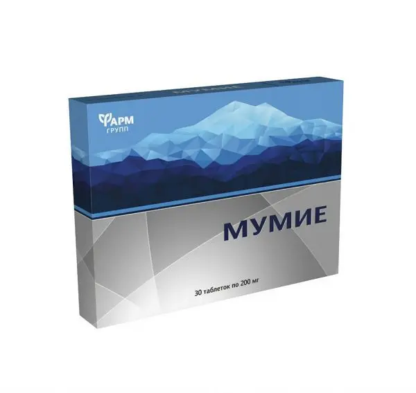 МУМИЕ табл. 0.2г N30 (Алтай-фарм ООО/Фармгрупп, РФ)