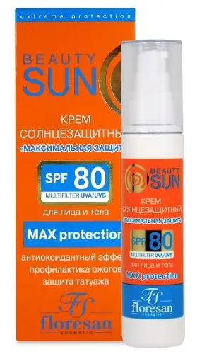 ФЛОРЕСАН Beauty Sun Крем солнцезащитный максим защ 75мл SPF80 (Ф284) (Флоресан, РФ)
