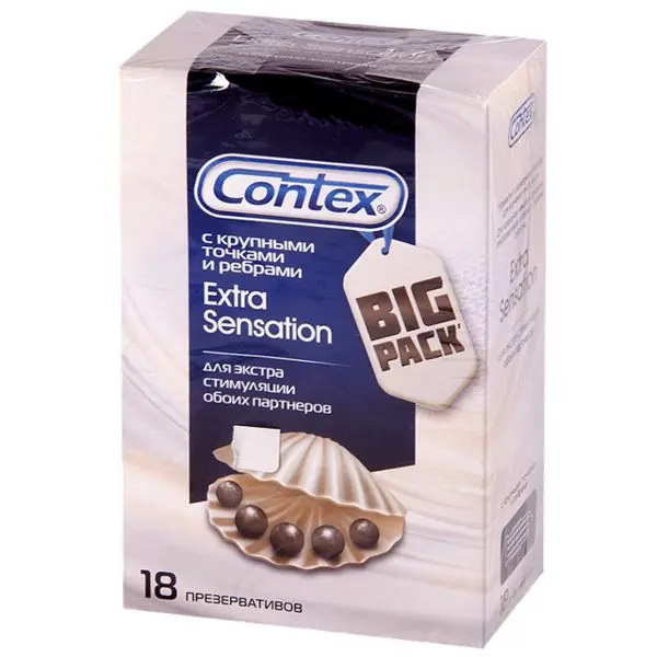 КОНТЕКС (CONTEX) Extra Sensation презервативы N18 крупные точки и ребра (РЕКИТТ БЕНКИЗЕР, ТАИЛАНД)