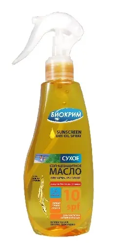 БИОКРИМ масло солнцезащит SPF10 200мл (Петробио, РФ)