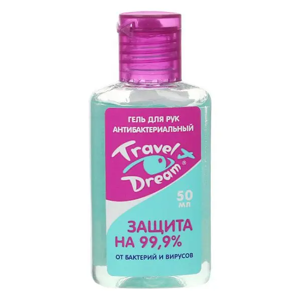 АНТИСЕПТИК ДЛЯ РУК ТревелДрим гель спирт 65% 50мл (ЗЕЛДИС, РФ)
