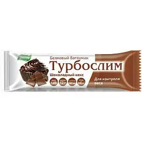 ТУРБОСЛИМ белковый батончик д/похудения 50г Шоколадный кекс (ЭВАЛАР, РФ)