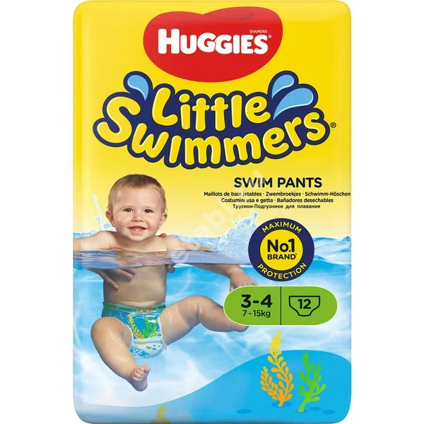 ХАГГИС подгузники-трусики для плавания Little Swimmers 7-15кг р.3-4 N12 (Кимберли Кларк, РФ)