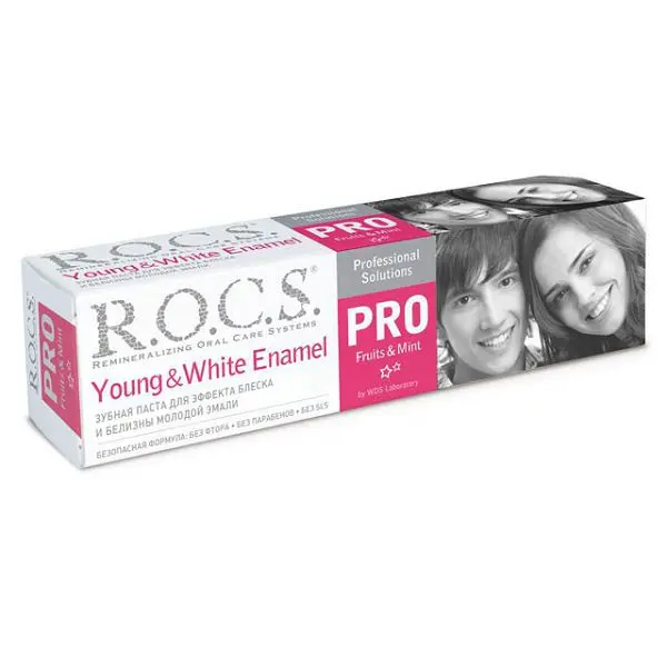 РОКС Pro зубная паста Young & White Enamel 135г (ДИАРСИ (R.O.C.S.), РФ)