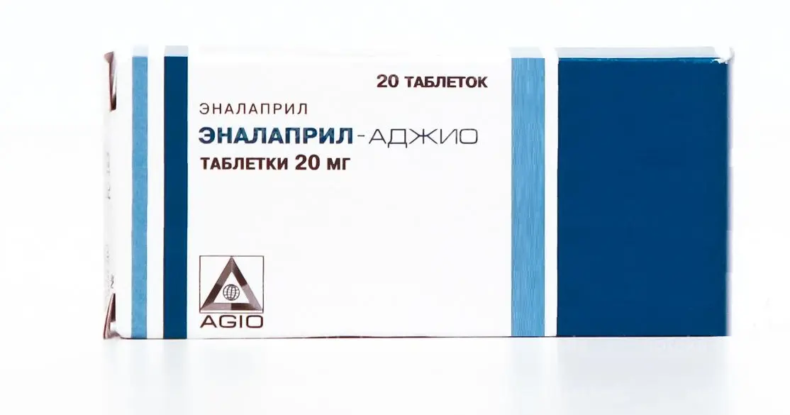 ЭНАЛАПРИЛ табл. 20мг N20 (Аджио Фармацевтикалз, ИНДИЯ)